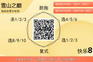 [愉快8] 25320期：雪山之巅推荐，冷区